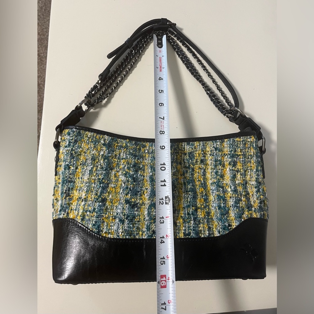 Patricia Nash Black and Yellow Tweed Shoulder Bag - Picture 16 of 16